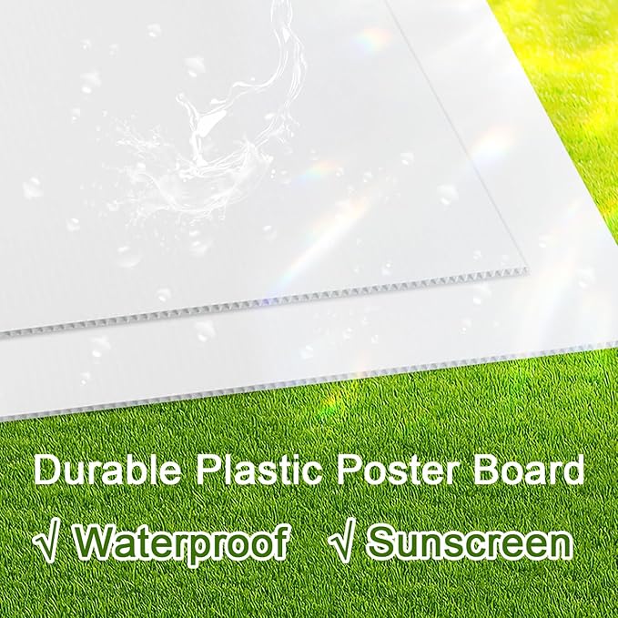 Poster Board 11" x 14", 10 Pack White Corrugated Plastic Board, 3/16 Inches - Image 7