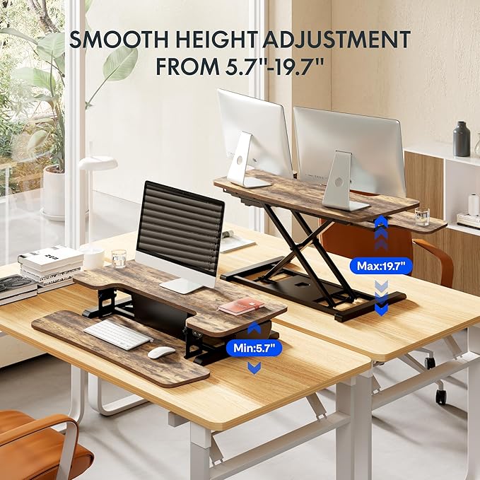FLEXISPOT 42" Electric Standing Desk Converter Height Adjustable Desk Strong - Image 7