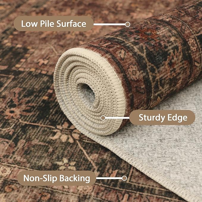 GENIMO 5x7 Area Rugs for Living Room, Machine Washable Rug, Non Slip Indoor - Image 4