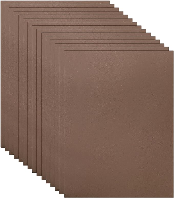 100 Sheets Coffee Color Cardstock 8.5 x 11 Craft Paper, 75lb Heavyweight Dark by Guakicae