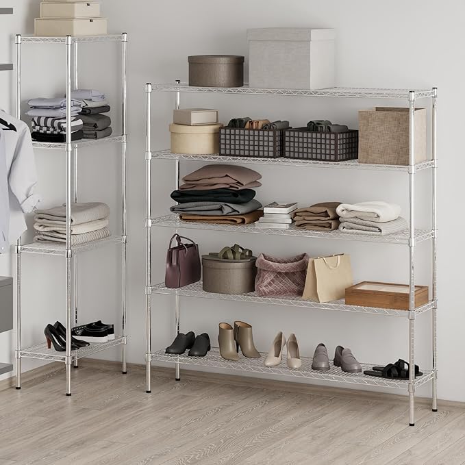 Regal Altair 14" Deep x 60" Wide x 64" Height Wire Shelving Kit | 5-Tier | NSF - Image 7