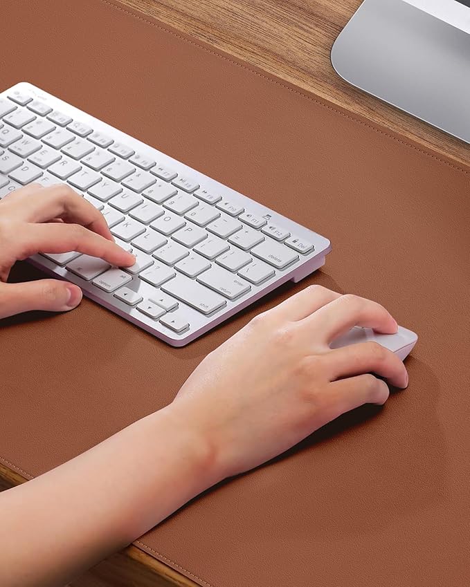 Leather Desk Mat, Mouse Pad, Office Desk Pad, Non-Slip PU Leather Desk Blotter - Image 4