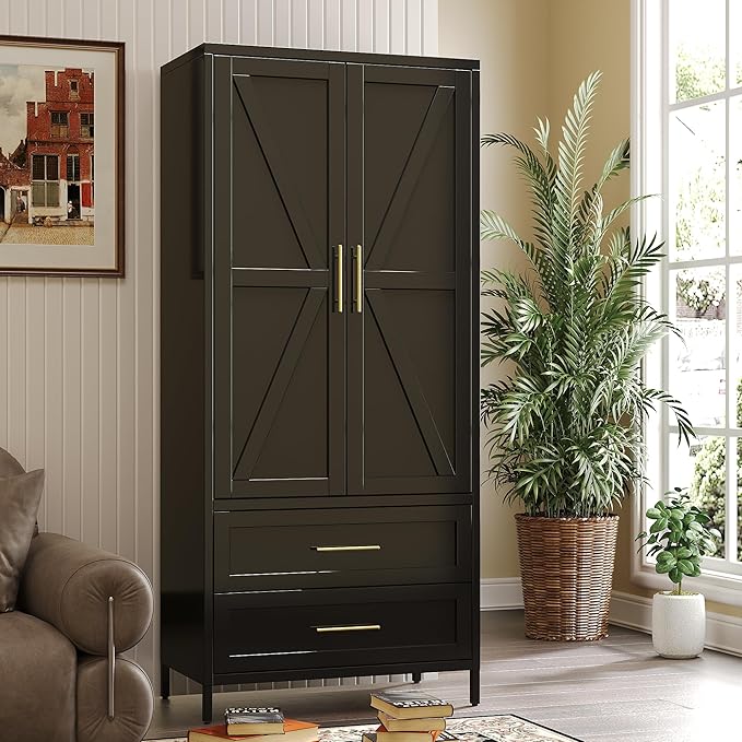 SUPEER Metal Wardrobe Cabinet - Image 7