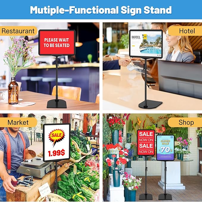 VAIIGO Sign Holder Stand 8.5 x 11, Adjustable Poster Stand - Image 7