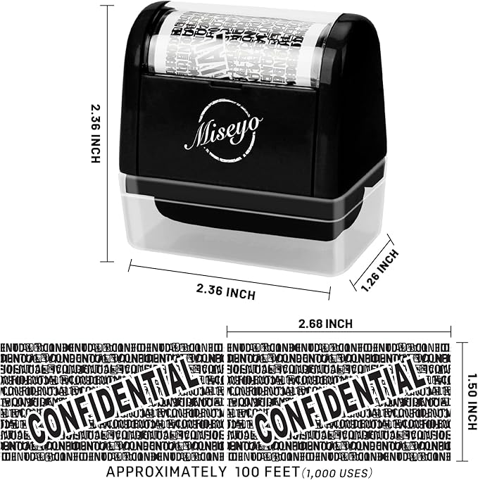 Miseyo Identity Theft Protection Roller Stamp Set - Image 2