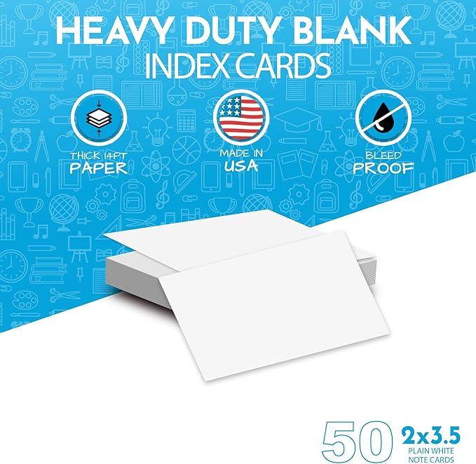 Home Advantage 3.5x5 Blank Index Cards - Image 2