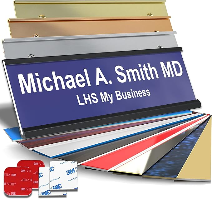 Personalized Name Plate with Choice of Mounting Holders by LHS+My+Business