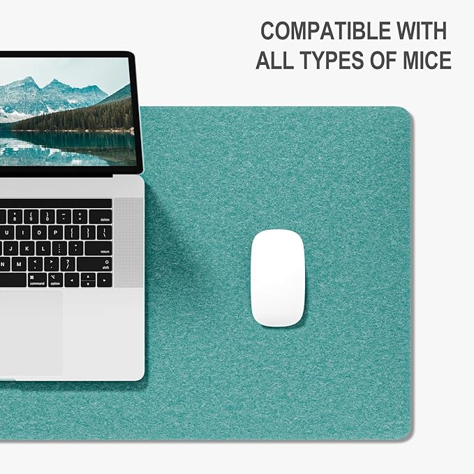 Auhoahsil Felt Desk Mat, Minimalist Large Mouse Pad XL 31.5 x 11.8 in, Desk Matt - Image 4