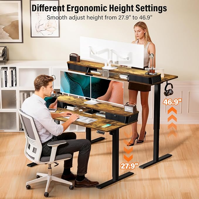 Kingant 48 x 24 Inch Electric Standing Desk - Image 4