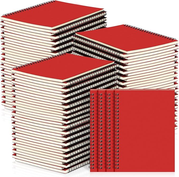 Yahenda 72 Pcs Spiral Notebook Bulk A5 Journal Lined 8.3'' x 5.5'' Writing by Yahenda