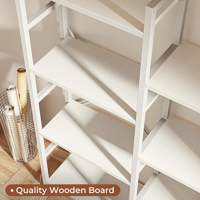 SUPERJARE Triple 4 Tier Bookshelf, Bookcase - Image 5