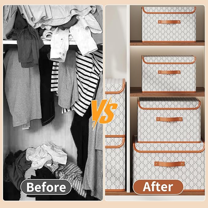 Tuza 4 Pack Fabric Storage Bins - Image 5
