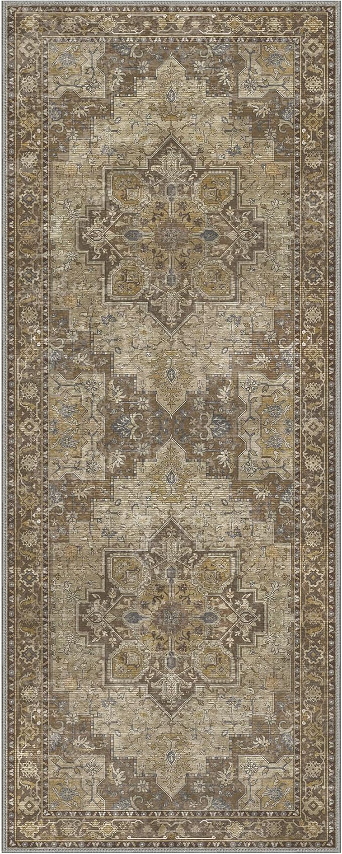 GENIMO 2'6''x6 Runner Rugs for Hallway, Machine Washable Non Slip Vintage Rugs - Image 8