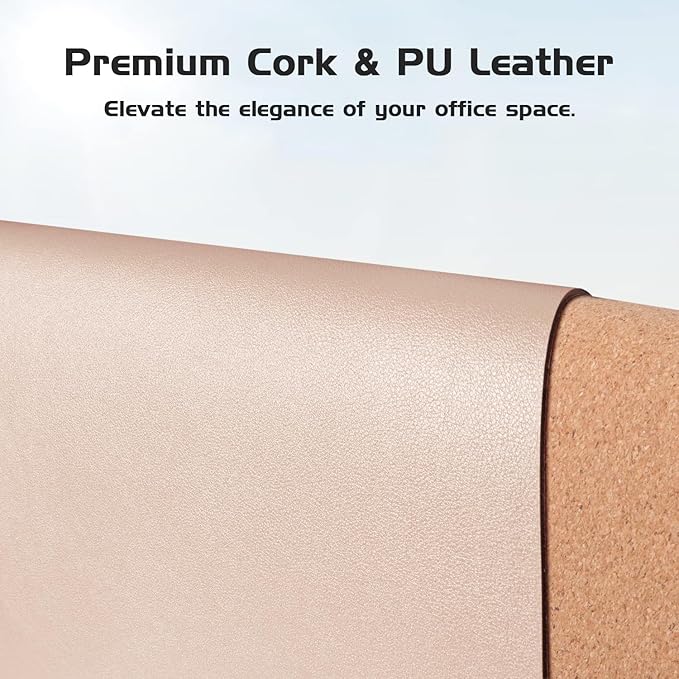 Aothia Double-Sided Desk Pad – 25.6"x13.7" Large Mouse Pad, Leather Desk Mat - Image 2