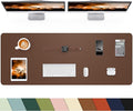 Extra Large Desk mat, Leather Desk Pad Protector, Office Desk Mat, Mouse Pad by cebowa