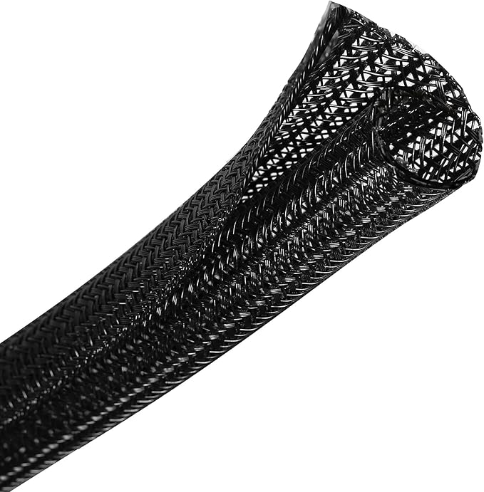 CrocSee 25ft - 1/2 inch Braided Cable Management Sleeve Cord Protector - by CrocSee