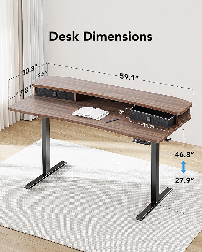 HUANUO 60″ x 30″ Electric Standing Desk - Image 3