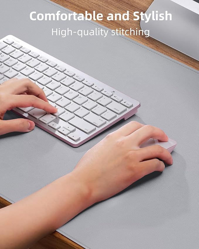 Leather Desk Pad Cover- 48" x 17" Office Desk Protector, Non-Slip PU Leather - Image 4