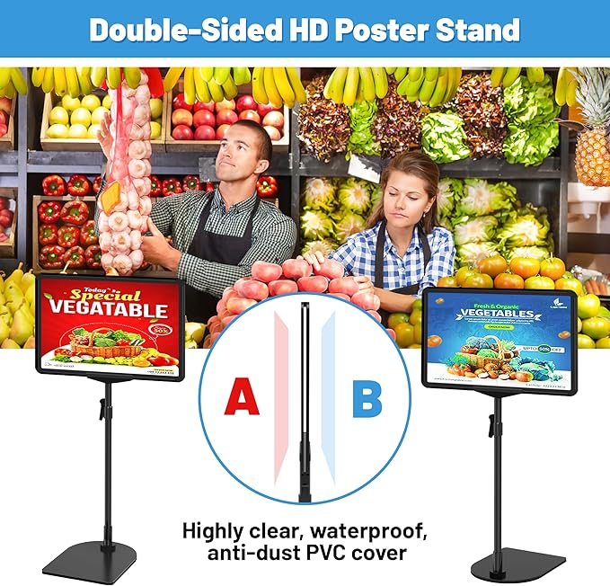 VAIIGO 6Pack Sign Stand for Display A4, Adjustable Poster Stand for Table Top & - Image 5