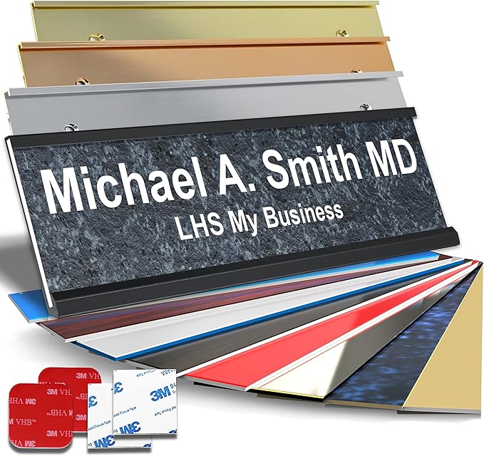Personalized Name Plate with Choice of Mounting Holders by LHS+My+Business
