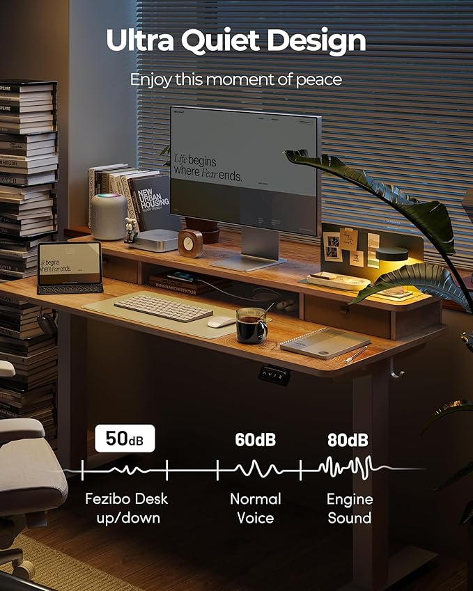 FEZIBO 55 x 24 Inch Height Adjustable Electric Standing Desk - Image 9