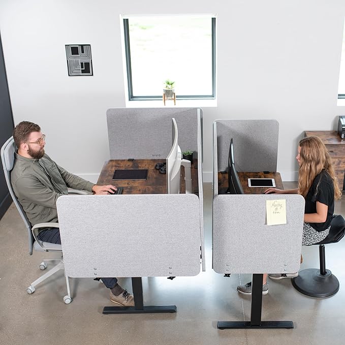 VIVO Clamp-on/Screw-on 71 x 24 inch Privacy Panel System, Sound Absorbing - Image 2