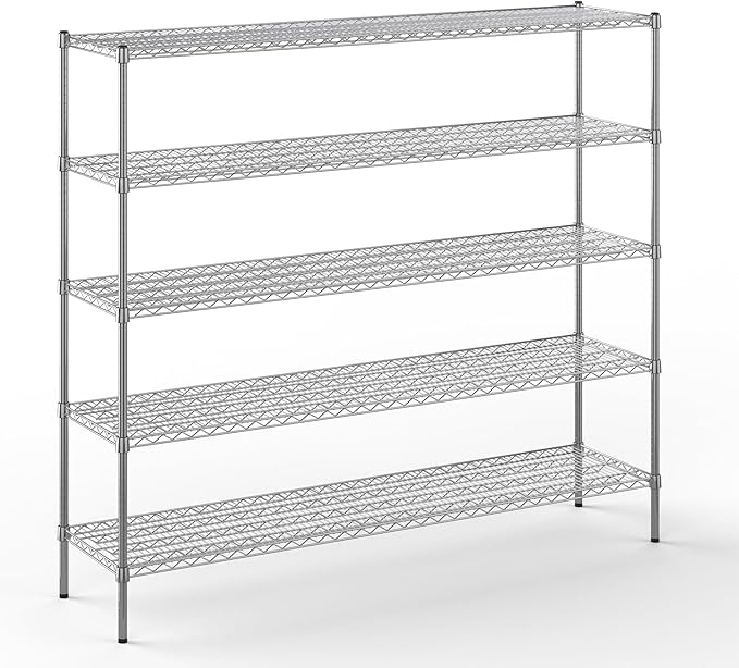 Regal Altair 18" Deep x 72" Wide x 64" Height Wire Shelving Kit | 5-Tier | NSF by Regal+Altair