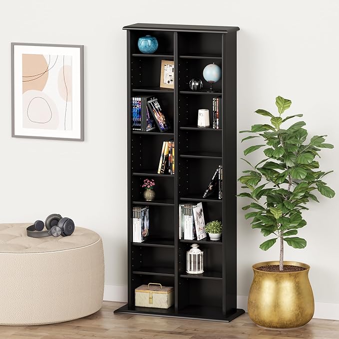 Prepac 2 Column Tall Cabinet Media, Double Multimedia Storage Tower - Image 6