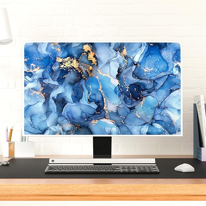 Baocicco Navy Blue Gold Marble Waterproof TV Dust Cover 37, 39 Inch Creative - Image 4