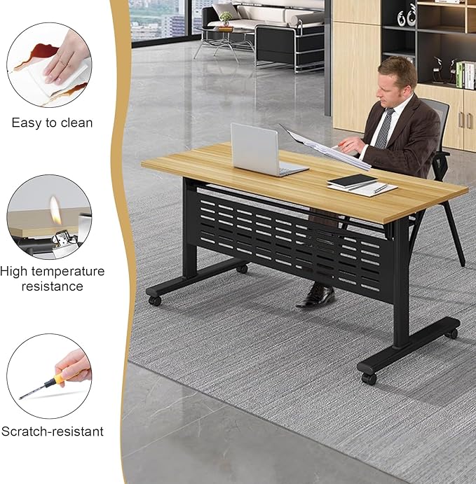 Conference Table, 55.1''Folding Conference Room Table - Image 5