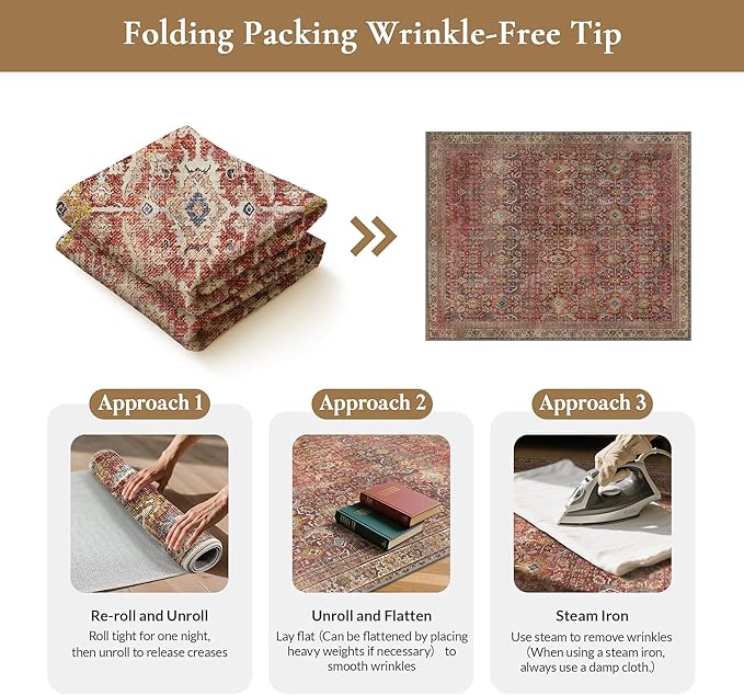 GENIMO 2x10 Runner Rugs for Hallway, Machine Washable Non Slip Vintage Rugs - Image 9