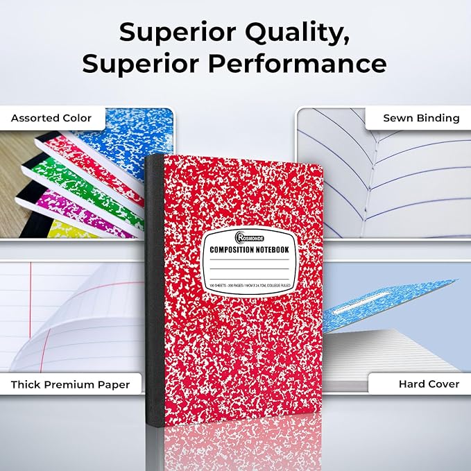 Rosmonde 2000 Pack Composition Notebook Bulk, College Ruled, Full Pallet of - Image 2
