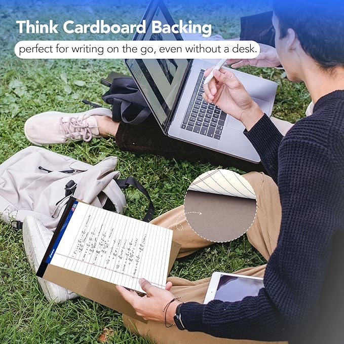 WritePads Legal Pad 8.5 x 11 Note Pad, Wide Ruled Writing Pad, 50 Sheets Per Pad - Image 5