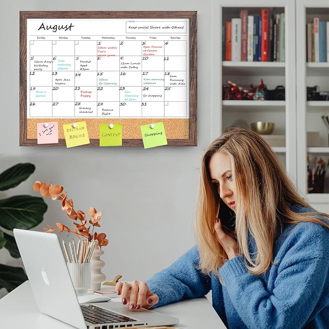 Calendar Whiteboard for Wall, 18x24 Inches White Board Calendar Dry Erase - Image 7