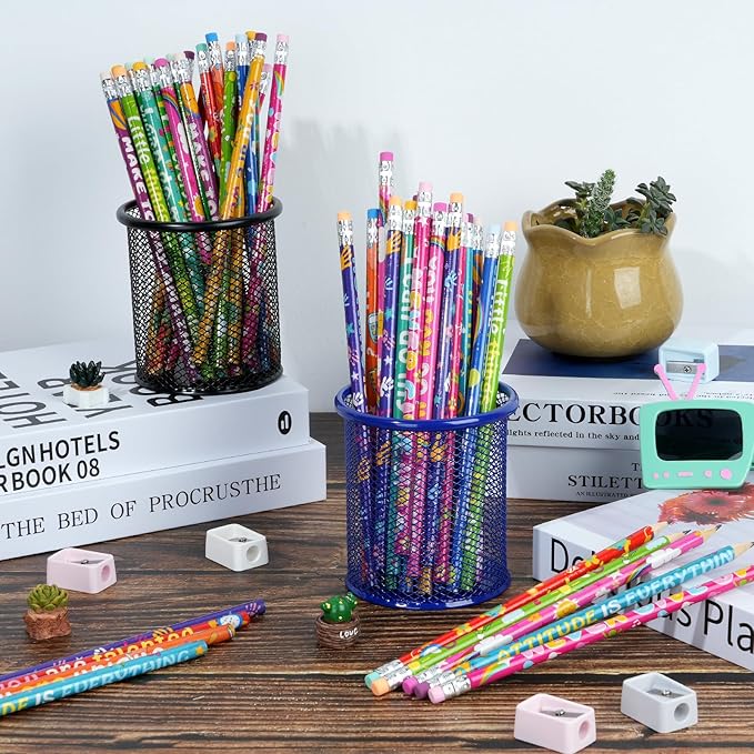 200 Pcs Motivational Pencils Bulk, Rainbow Inspirational School Pencils - Image 5