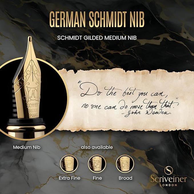 Scriveiner Personalized Black Fountain Pen - Image 5
