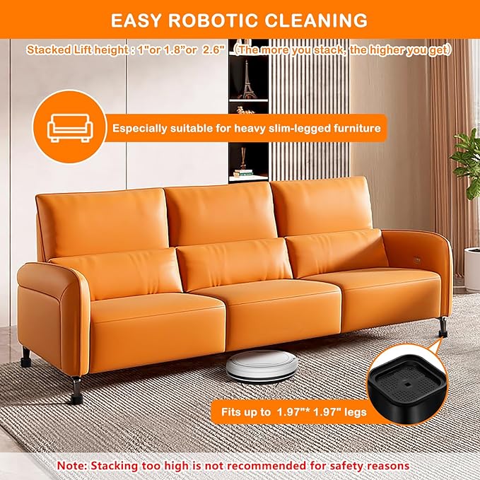 shouwuhho 16 Pack Furniture Risers Adjustable Bed Risers Heavy Duty Lifts - Image 4