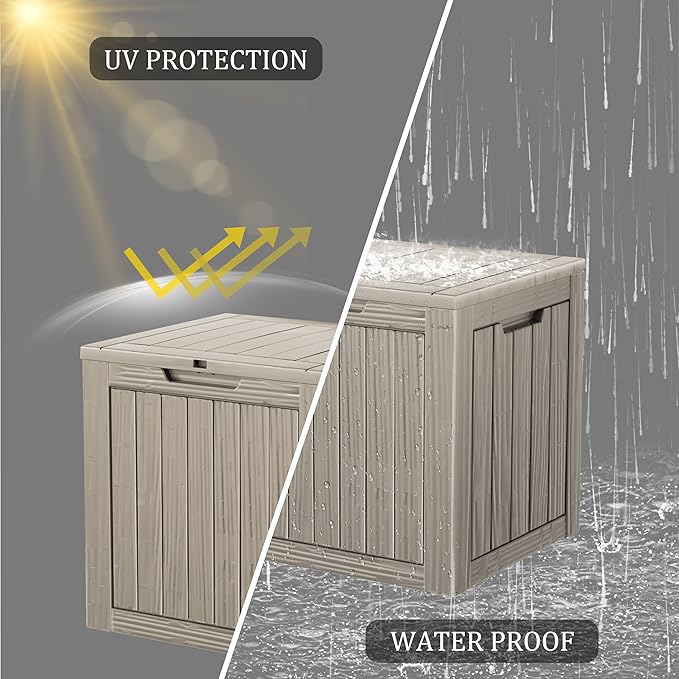 PATIOEASY Outdoor Storage Box 30GAL Waterproof Resin Deck Box, UV-Resistant - Image 6