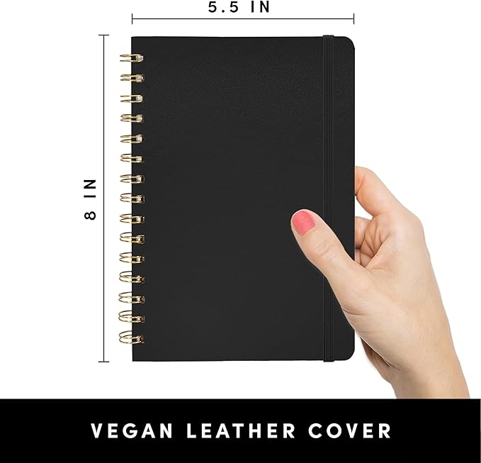 PAPERAGE Graph Paper Spiral Notebook & Journal, 160 Pages, Medium 5.5 inches x - Image 2