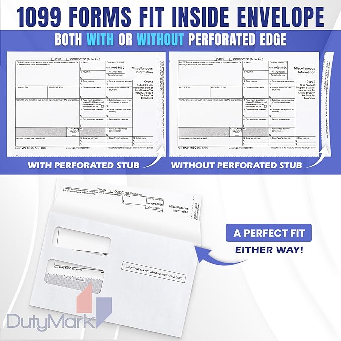 50 1099 Tax Envelopes Self-Seal Designed - Image 2