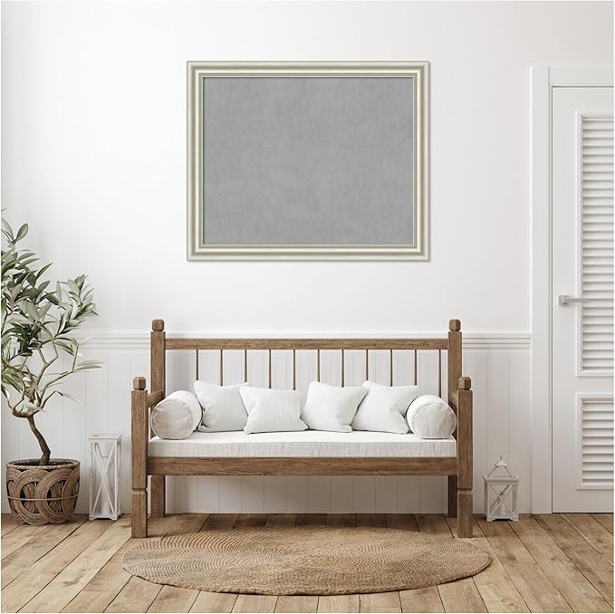 Amanti Art Silver Framed Magnetic Board 38x46 X-Large Vision Board - Image 6