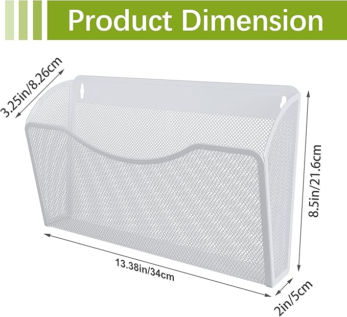 EasyPAG 3 Single Pocket Wall File Organizer, Mesh Hanging File Folder Organizer - Image 8