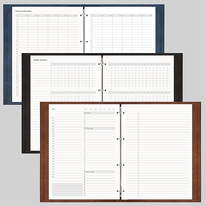 EMSHOI Undated Daily Planner 9.2" X 12", A4 To Do List Notepad, 240 Pages Ring - Image 2
