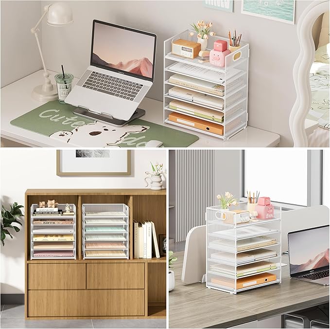 Subekyu 6 Tier Paper Organizer for Desk - Image 4