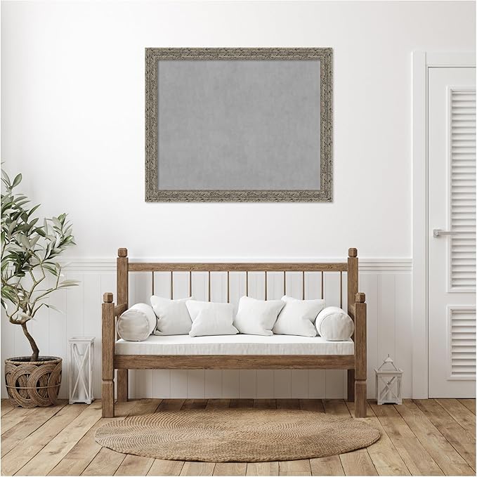 Amanti Art Silver Framed Magnetic Board 37x45 X-Large Vision Board - Image 5