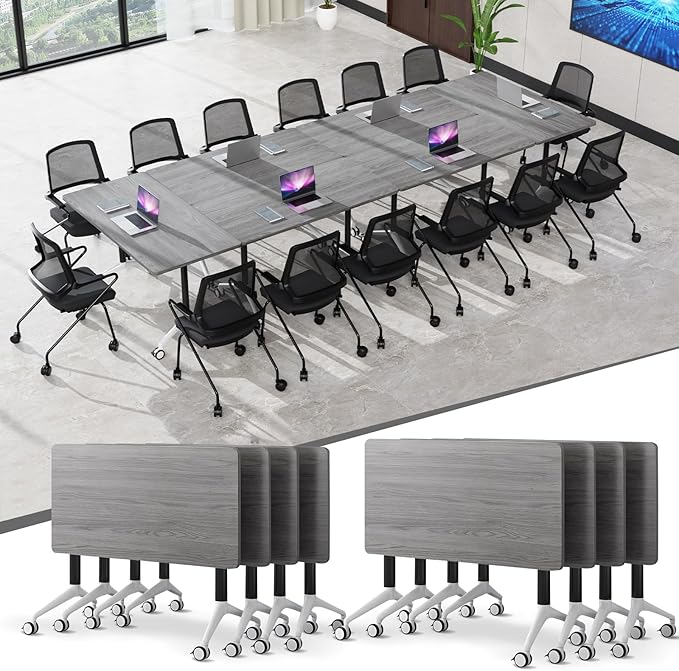 Conference Table, 55.1''Folding Conference Room Table by Unknown