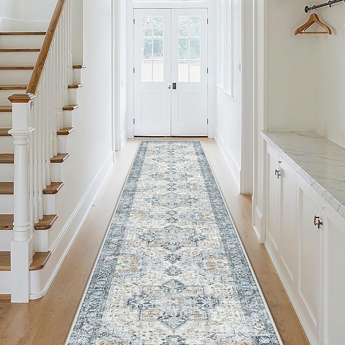 GENIMO Runner Rug 2x12, Non Slip Vintage Hallway Runner Rugs, Low Pile - Image 9