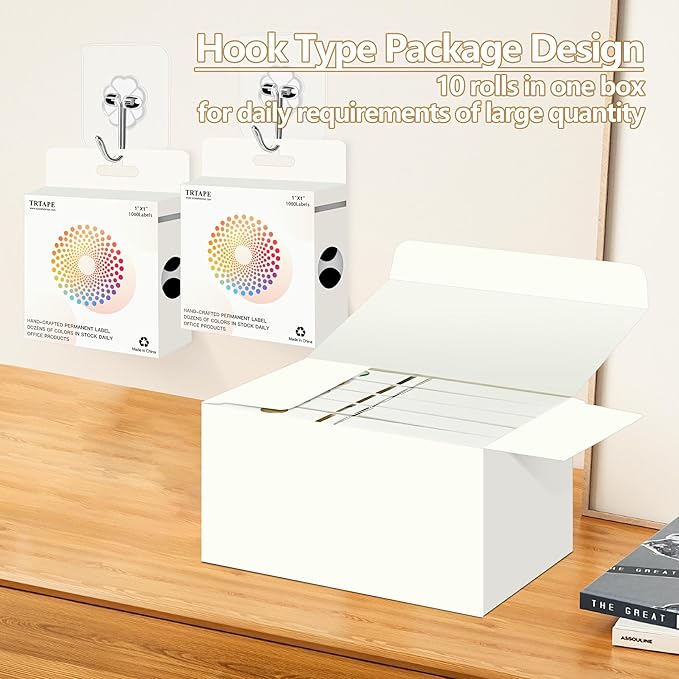 Black 1 Inch Round Color Coding Dot Labels, 10 Rolls 10000 Dot Stickers in - Image 4