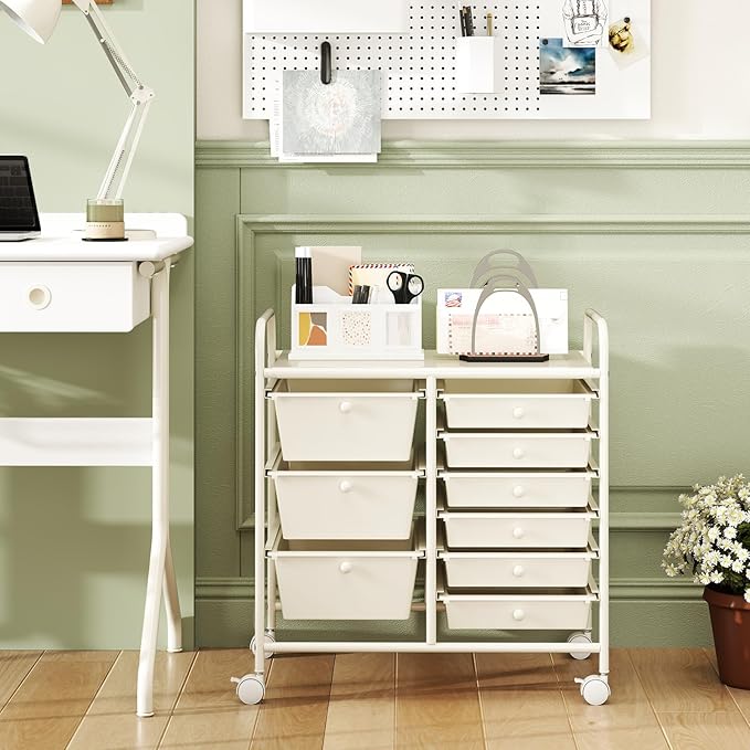 GOFLAME 9-Drawer Rolling Storage Cart, Mobile Utility Cart - Image 2