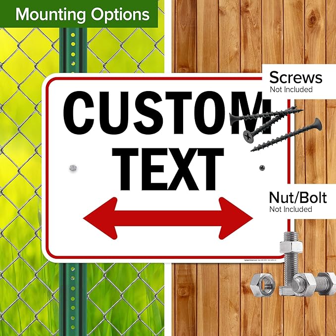 Custom Arrow, Custom Directional Sign, Two Way Arrow, 18x24 Inches, Rust Free - Image 5